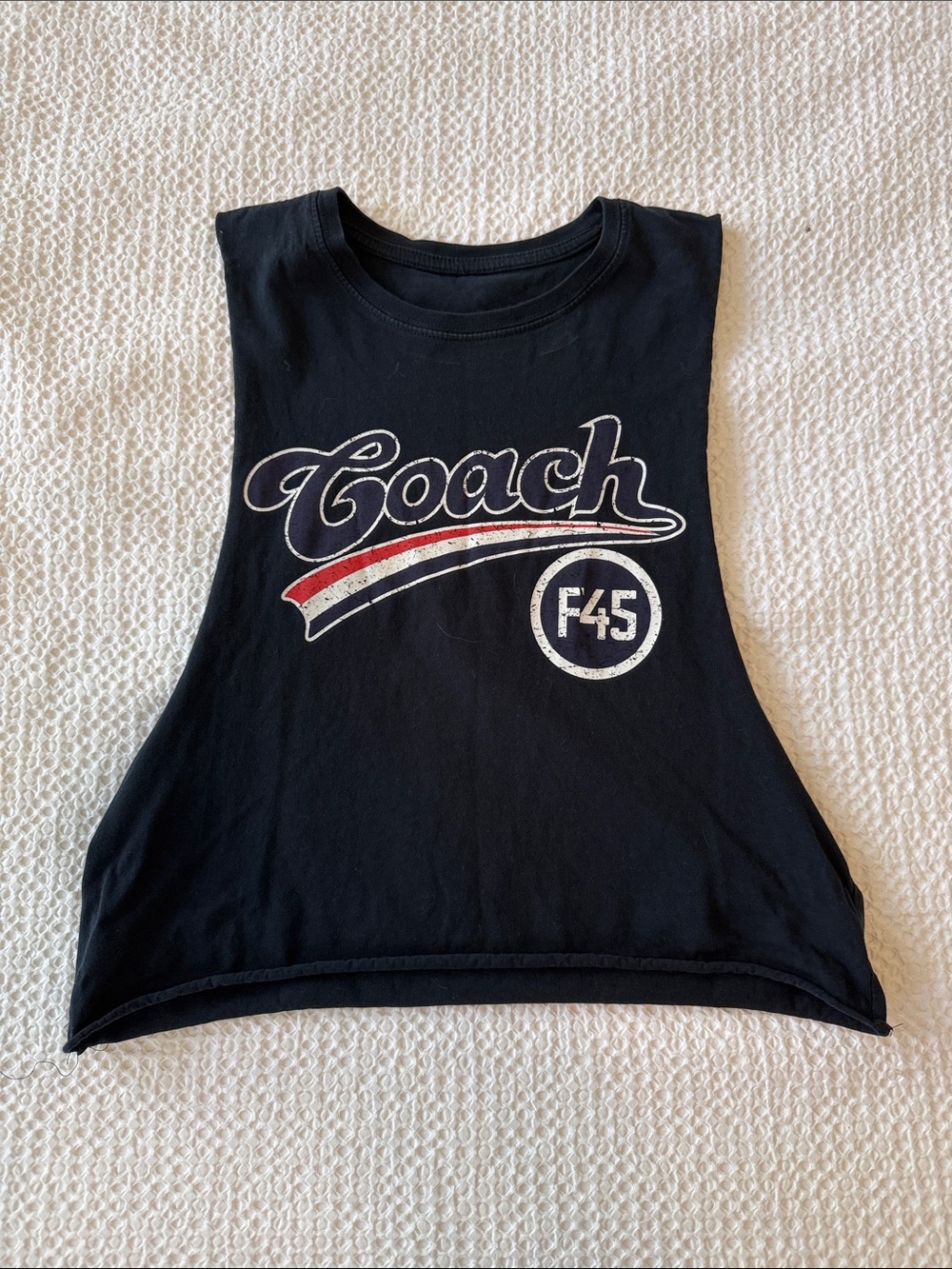 F45 Coach cropped Muscle Tee